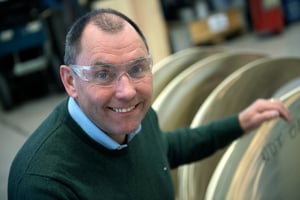 Electric combi-catamaran under construction at Oma Baatbyggeri, equipped with Servogear Ecoflow Propulsor™ for efficient zero-emission fjord operations.